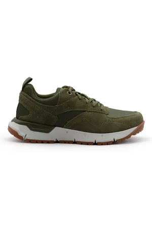 Timberland Skor, Herr, 42 EU, Läder, Gröna Läder Sneakers Stilfunktion