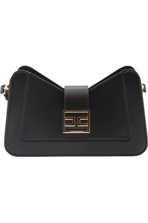 Elisabetta Franchi Väska, Dam, ONE Size, Bomull, Logo Axelväska