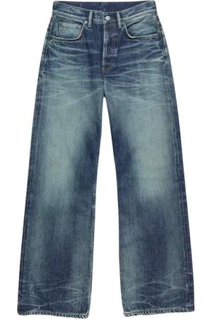 Acne Studios Jeans, Herr, W28, Bomull, Marinblå Straight Leg Jeans