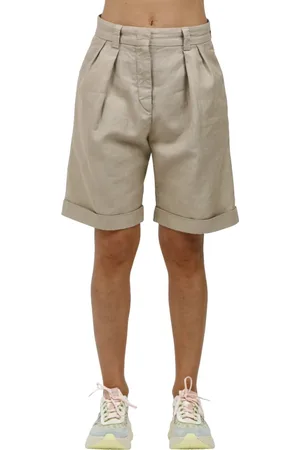 Aspesi Shorts, Dam, 2Xs, Bomull, Bomull och linne Bermuda shorts