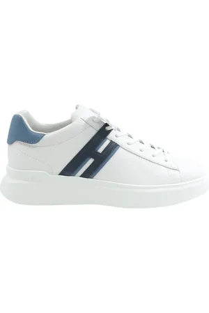 Hogan Skor, Herr, 40 EU, Läder, Vita Lädersneakers med H-Detalj