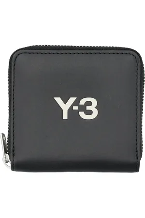 Y-3 Accessoarer, unisex, ONE Size, Läder, Läder Logo Zip Plånbok