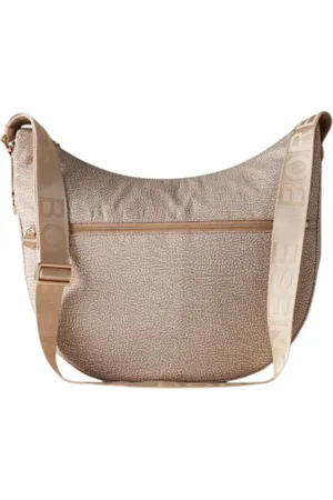 Borbonese Väska, Dam, ONE Size, Nylon, Luna Axelväska med Sandtryck