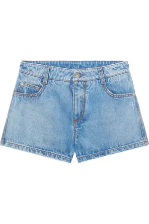 ERMANNO SCERVINO Shorts, Dam, S, Bomull, Jeansshorts med Tobaksstygn