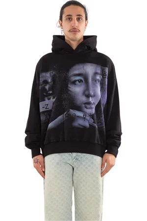 MISBHV Sweatshirts & Hoodies, Herr, M, Grafisk huvtröja i svart