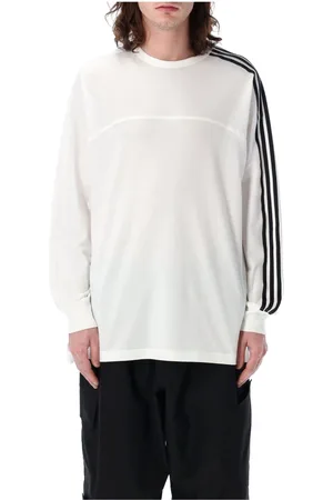 Y-3 Topp, Herr, L, Bomull, 3 Stripes Långärmad T-shirt
