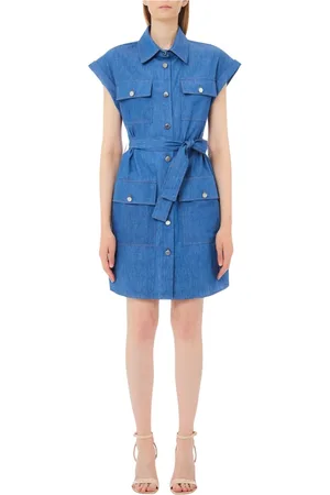 Liu Jo Klänning, Dam, M, Denim, Kort Denim Klänning