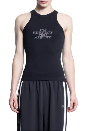 Vetements Topp, Herr, L, Justerbar Tank Top med Rhinestone Detalj