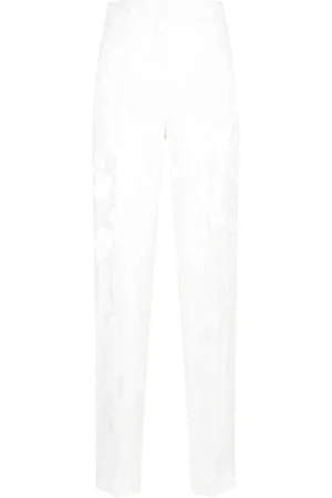 DRIES VAN NOTEN Byxor, Dam, S, Vita Byxor Klassisk Stil