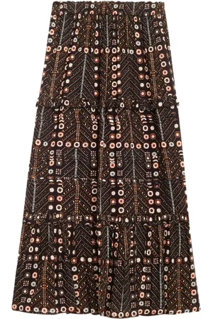 Isabel Marant Kjol, Dam, S, Bomull, Elegant Svart Bomullskjol