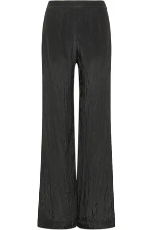 FORTE FORTE Byxor, Dam, M, Svarta Satin Flared Byxor