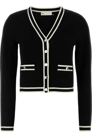 Tory Burch Stickade tröjor & koftor, Dam, S, Svart ullblandad Kendra kofta