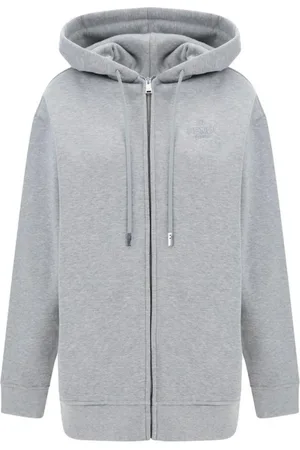 Fendi Sweatshirts & Hoodies, Dam, S, Bomull, Zip-Up Hoodie Relaxed Fit