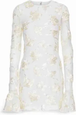 ROTATE Klänning, Dam, S, Polyester, Blommig Mesh Miniklänning