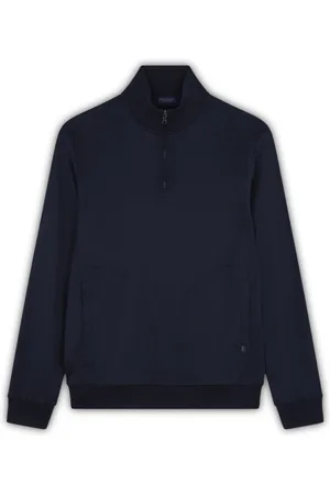 Paul & Shark Sweatshirts & Hoodies, Herr, M, Bomull, Bomull och silke half-zip sweatshirt