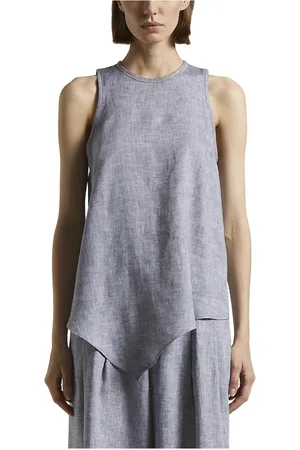 PESERICO SIGN Topp, Dam, XL, Linne, Asymmetrisk topp i ren linne