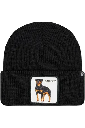 Goorin Bros. Accessoarer, Herr, ONE Size, Bomull, Bad Boy Bomullsbeanie med Front Patch
