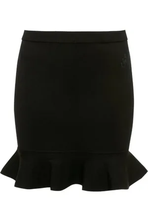 J.W.Anderson Kjol, Dam, M, Ruffled Hem Mini Kjol Svart
