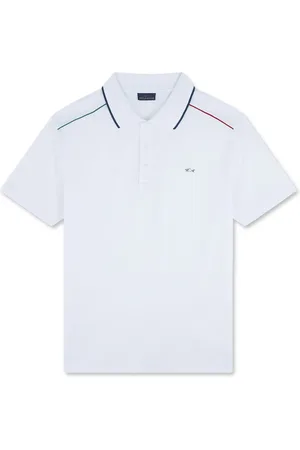 Paul & Shark Topp, Herr, M, Bomull, Trefärgad Fin Piqué Bomullspolo