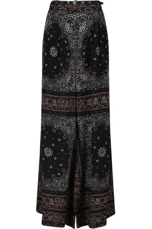 ZIMMERMANN Byxor, Dam, L, Bandana Print Wide Leg Byxor
