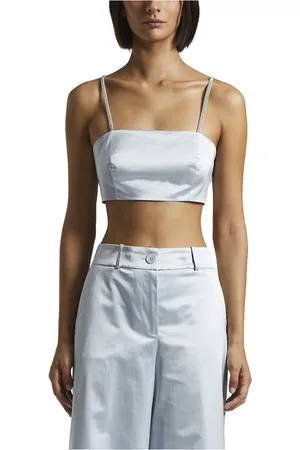 PESERICO SIGN Topp, Dam, M, Bomull, Satin bandeau top