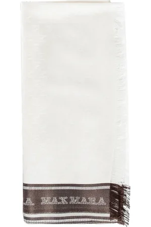 Max Mara Accessoarer, Dam, ONE Size, Kashmir, Silke Kashmir Jacquard Randig Halsduk