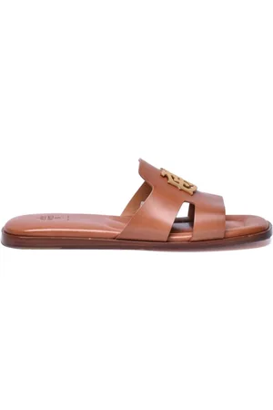 ELEVENTY Skor, Dam, 39 EU, Läder, Läder Platta Sandaler