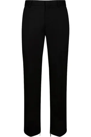OFF-WHITE Byxor, Herr, L, Svarta ull Slim Fit byxor