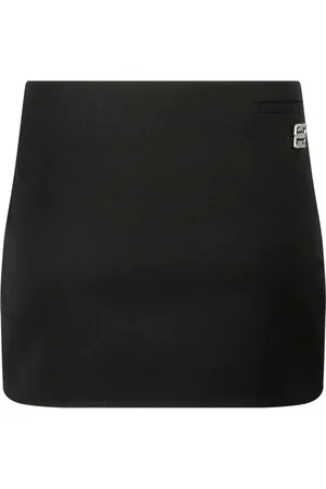 Givenchy Kjol, Dam, S, Svart 4G-Plaque Minikjol