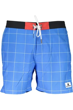 Karl Lagerfeld Badkläder, Herr, S, Läder, Rutiga Boardshorts Blå Badkläder Herr