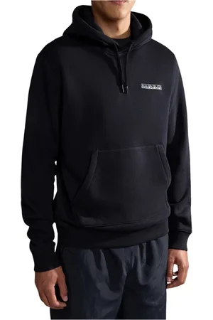 Napapijri Sweatshirts & Hoodies, Herr, XL, Bomull, Justera Hoodie i svart bomull