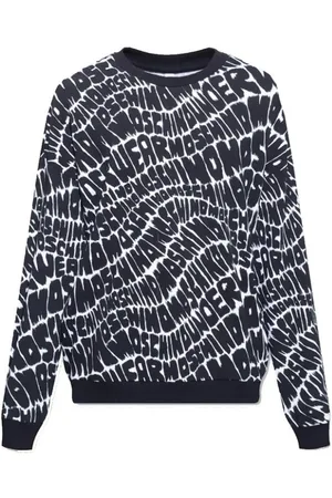 Moschino Sweatshirts & Hoodies, Herr, L, Bomull, Svart Bomull Rundhals Tröja