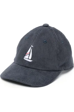 Thom Browne Accessoarer, Herr, L, Blå Baseballkeps med Segelbåt Brodyr