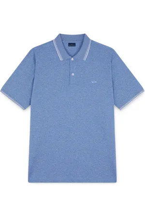 Paul & Shark Topp, Herr, 2Xl, Bomull, Randig kant bomullspolo