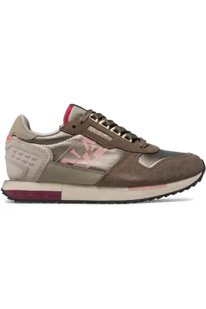 Napapijri Skor, Dam, 36 EU, Läder, Grön Läder Tennissneakers Lättvikt Retrostil