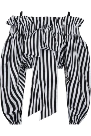 Patou Blusar & Skjortor , Dam, 2Xs, Bomull, Randig Crop Top med Bågdetalj
