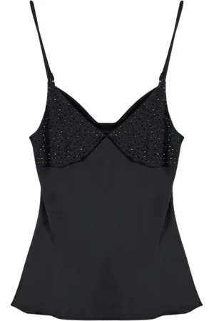 Liu Jo Topp, Dam, L, Svart Top med Strass