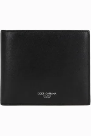 Dolce & Gabbana Accessoarer, Herr, ONE Size, Svart Logotyp Plånbok