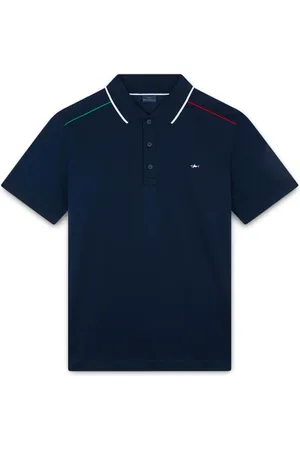 Paul & Shark Topp, Herr, 2Xl, Bomull, Tricolor Fin Piqué Bomullspolo Skjorta