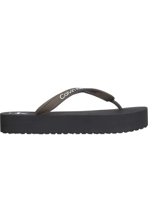 Calvin Klein Skor, Dam, 40 EU, Svart Flatform Flip Flops