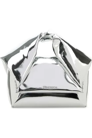 J.W.Anderson Väska, Dam, ONE Size, Läder, Silverläder Twister Handväska