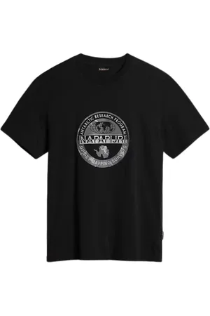 Napapijri Topp, Herr, M, Bomull, Kortärmad Bomull Svart T-shirt