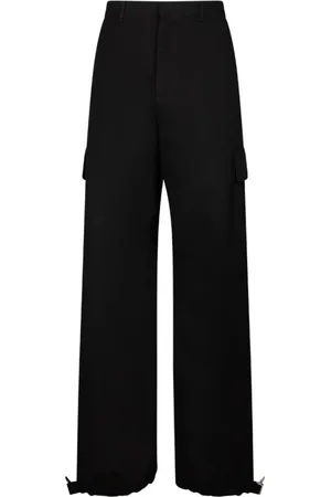OFF-WHITE Byxor, Herr, L, Svarta Wide Leg Byxor