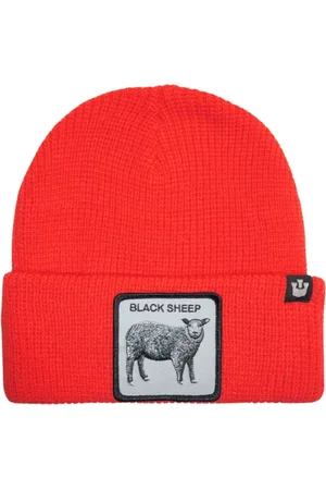Goorin Bros. Accessoarer, Dam, ONE Size, Animal Farm Beanie Mössa Röd Logo