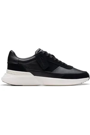 Clarks Skor, Herr, 41 EU, Läder, Svarta Fritidssneakers för Män