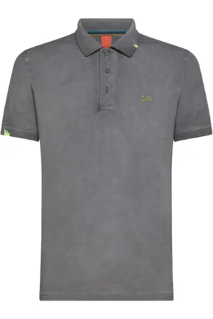 sun68 Topp, Herr, M, Bomull, Grå Bomull Logo Polo Tröja