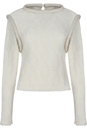 Isabel Marant Stickade tröjor & koftor, Dam, M, Chunky Sweater med Texturerad Finish