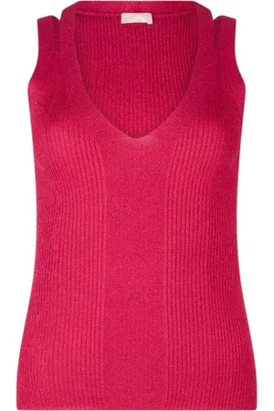 Liu Jo Stickade tröjor & koftor, Dam, S, Elegant Blus i Blandad Tyg