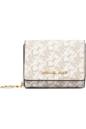 Michael Kors Accessoarer, Dam, ONE Size, Vit Logotyp Plånbok