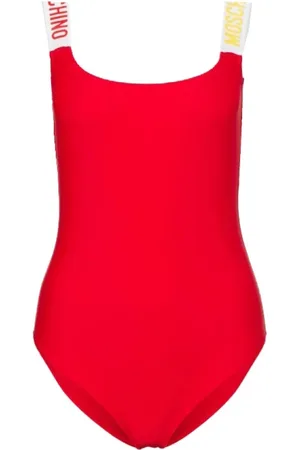 Moschino Badkläder, Dam, L, Polyester, Röd Logo Baddräkt Vår/Sommar 2022